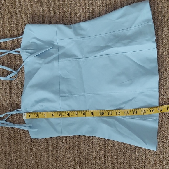 Zara Light Blue Tank Top with Ties - Picture 4 of 6